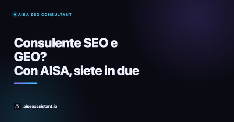 AISA SEO Consultant per consulenti SEO e GEO