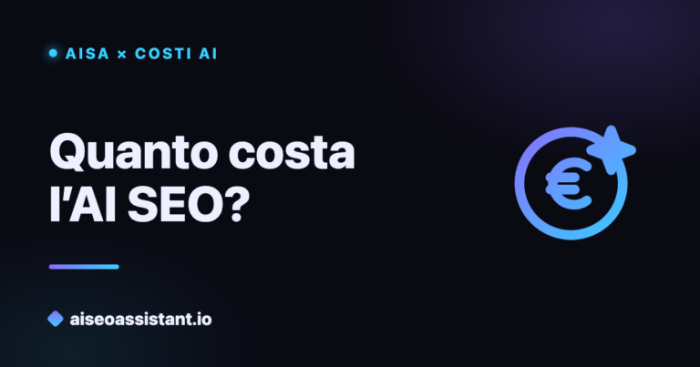 Confronto costi dei modelli AI per la SEO — tabella prezzi 2026 su aiseoassistant.io